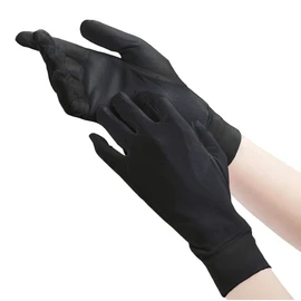 BiURU Fingerless Gloves for Smartphones [97.9% UV Protection x 100% Natural Silk] Silk Gloves [Rough Hands x Moisturizing x Quality Texture] [Stylish Packaging x Washing Guide Included] Christmas Gifts, black 22FW
