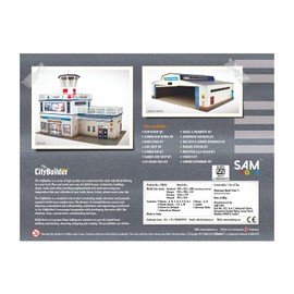 The CityBuilder Airport & Hanger Cardboard Model Making Kit - O Scale Model Railroad Building
