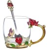 Guon-Wuvl Handicraft Crystal Glass 3D Flower Cups Tea Mug 11