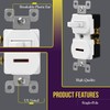 ENERLITES Combination Toggle and Pilot Light Switch, Duplex Style, Illuminated