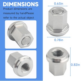 GGTE Group 31 Battery Stainless Steel Closed Nut, Battery Nuts for Standard 3/8" 6015-010 Stud 10Pcs