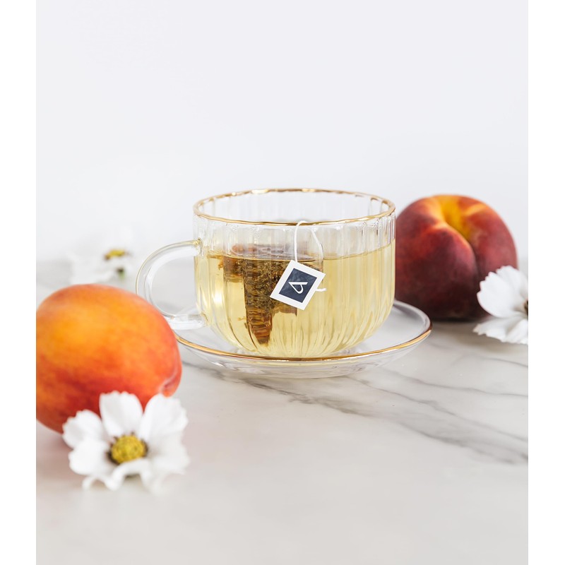 Arbata Serenity Peach Tea, 24 Pyramid Tea Bags – Artisanal