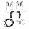Bohaner Bicycle Brake Set Silver Complete V-Brake Bicycle Brake Set