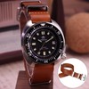 ADDIESDIVE Military Leather Watch Straps 20 mm Retro Leather Strap