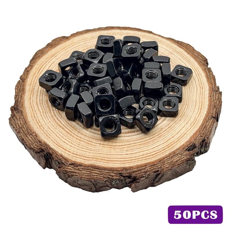 M6 Square Nuts,Black 304 Stainless Steel Square Nuts,Durable Fasteners for