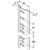 Shelf Support Stud, Double, for Use with Flat Bookcase and