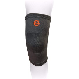 Max Advance Bamboo Charcoal Knee Support– Organic Fiber Knee Brace – Athletic Knee Brace –Knee Brace for Sprain, Strain, Muscle Soreness, Increased Blood Circulation by Solace Care (Unisex) (S, Grey)