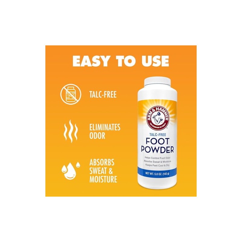 Arm Hammer Talc - Free Foot Powder 142 Gr