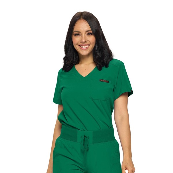 Monarch Uniforms Womens Scrub Top One Pocket Tuck in Scrub