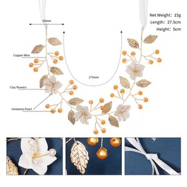 FAIRYGATE Gold Headband Rhinestone Hair Headband Shiny Crystal Headbands Metal Hairband for Princess Wedding Bridal Headpieces(Gold) 5006