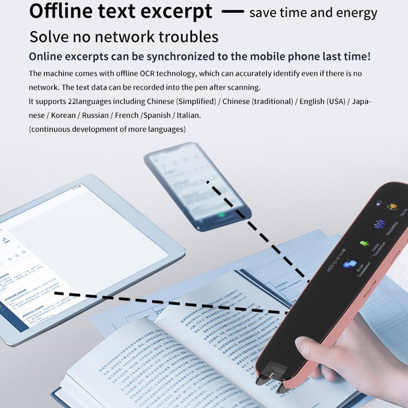 Translation Scanning Pen Support 12 Languages High Speed High Accuracy