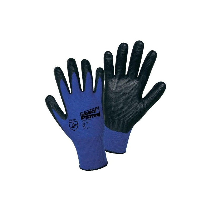 L+D worky NYLON GRIP NITRIL FEINSTRICKHAND.GR.11