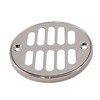 Westbrass R313-05 Square Brass Shower Tile with Round Strainer Grid