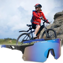 Polarized Cycling Sunglasses,Interchangeable Lens Glasses | Lightweight Frame Eyewear for Men Women Sports Daily Running Hiking Driving Mountain Road