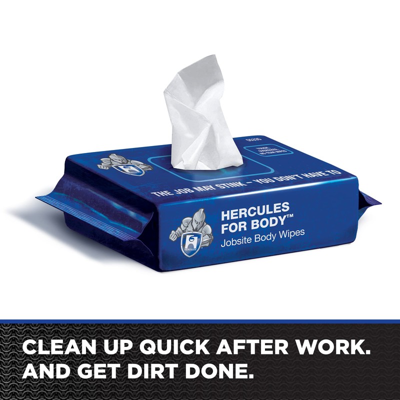 Hercules for Body Jobsite Body Wipes, 30-Pack