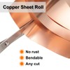 HARFINGTON 2pcs Copper Sheet Roll 0.3mm Thick Copper Flashing 99.95%