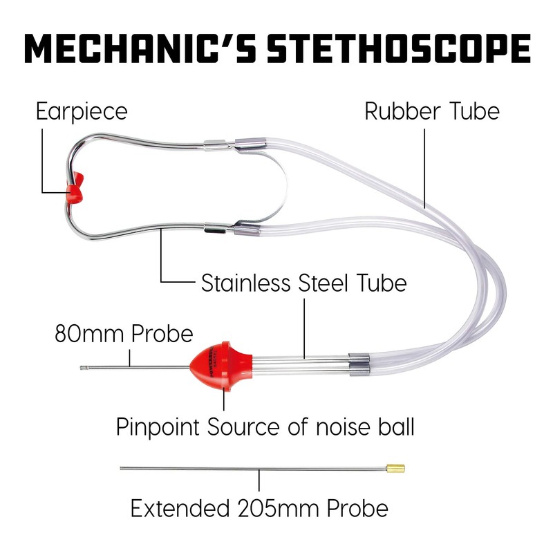 Powerbuilt Automotive Mechanic's Stethoscope Engine Diagnostic Tool, Engine Issue Detection