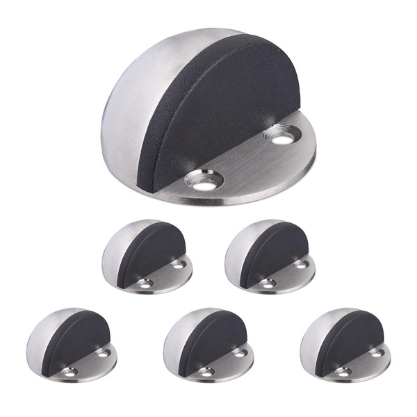 Relaxdays Set of 6 Door Stops Floor Screw & Glue