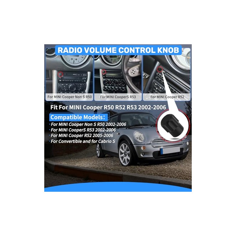 JERBOR - perilla de control de volumen para radio MINI