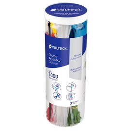 Volteck Cincho plástico, Colores, Bote con 1000 Piezas