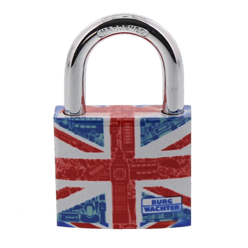 Burg-Wächter 771 F 40 London SB Cylinder Lock, Union Jack