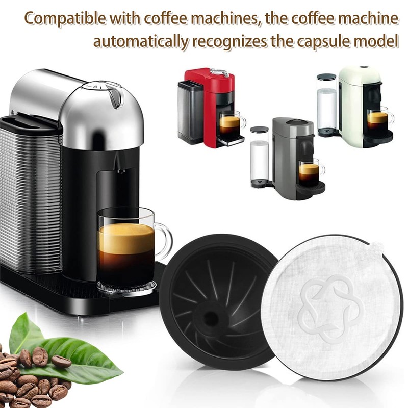 5Pcs Refillable Coffee Capsule 230ml Reusable Coffee Pods BPA-Free Reusable