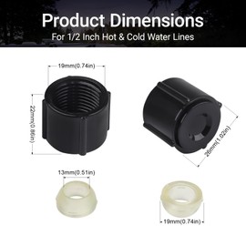CNSPEED 2 PCS Low Point Drain Seals and Caps for RV Camper Travel Trailer - 1/2 Inch Hot & Cold Water Lines RV Drain Cap