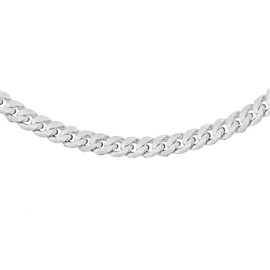 Tuscany Silver Unisex Sterling Silver 2.1 mm Panza Curb Chain Necklace of Length 51 cm/20 Inch