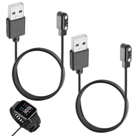 2 PCS Smart Watch Charger Magnetic Charger Compatible with YAMAY SW023 Willful SW021 SW025 Letsfit ID206 ID205L ID205U ID205S ID216 Umidigi Uwatch 3S 3 2S 2 - Smart Watch Charger 2 Pin Magnetic