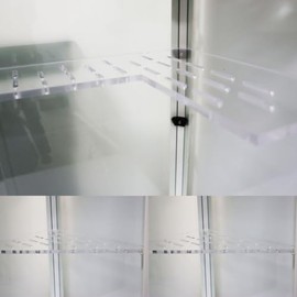 PIAOLGYI Replacement Shelf Set for IKEA Milsbo Glass-Door Cabinet, Horseshoe Shelf and Triangular Acrylic Corner Shelves Extra Shelves Accessories Compatible with Tall IKEA Milsbo Glass Cabinet(8mm)