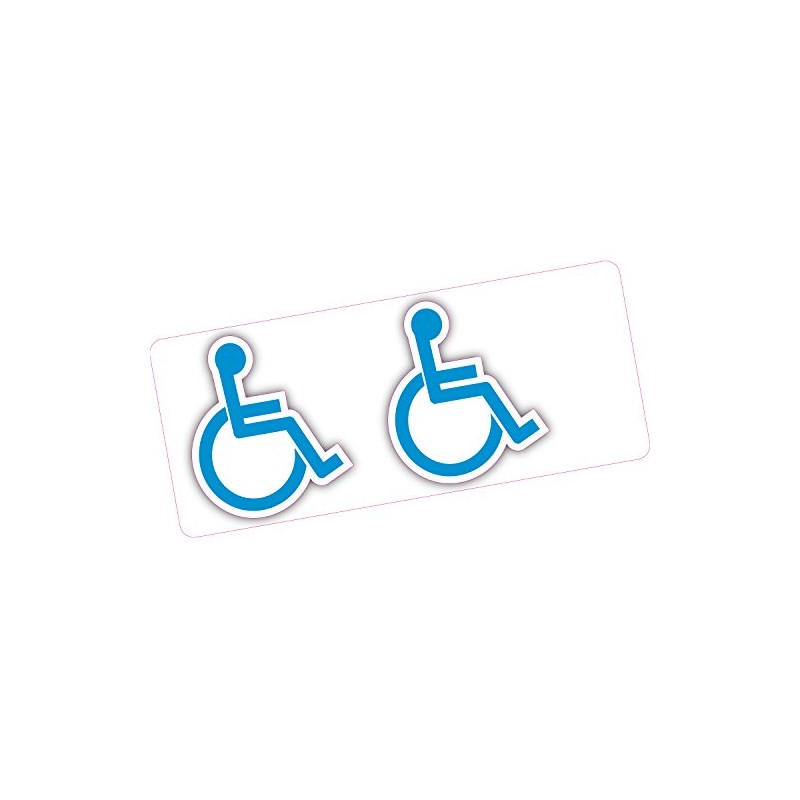 2 x Disabled Blue Badge Cut Out Logo 100x86mm Car