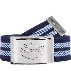 Original 2stoned Tresor Classic Embossed Belt/Money Belt with Chrome Buckle 4 cm in 13 Colours, blue, Medium