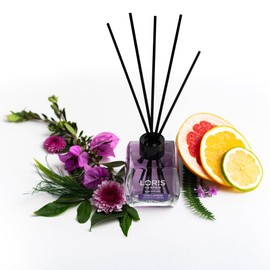 Loris Reed Diffuser, Home Fragrance, Odor Eliminator, Reed Diffusers for Home, Scent Diffuser, Room Decor, Smell Good for Home, Long Lasting, 120ml/4,05fl oz (Citrus & Lavender)