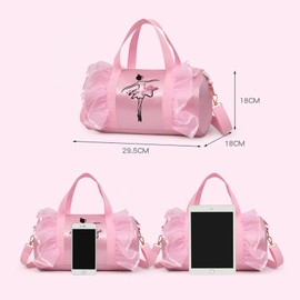 CSPone Dance Bag Ballet Bag Handbag Children's Bag Shoulder Bags Crossbody Sports Bag Girls Children Pink, rose