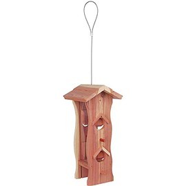 Trixie Natura Cedarwood Food Dispenser, 14 x 12 x 29 cm, Natural