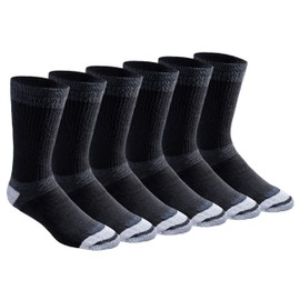 Dickies Calcetines Dri-tech para hombre con control de humedad, 3 cojines negros (6 pares), Shoe Size: 12-15