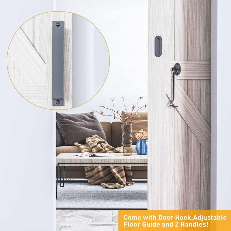 Signstek Barn Door Hardware Kit for Sliding Door, 8 FT