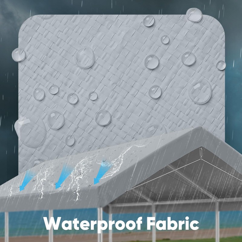 10x20 ft Carport Replacement Top Cover, Heavy Duty Waterproof &