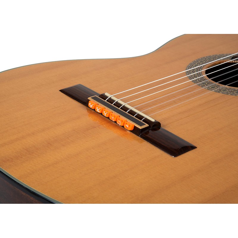 Classical Flamenco Acoustic Guitar Beads in Gloss Orange for Nylon