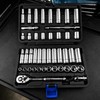 EPAuto 45 Pieces 3/8" Drive Socket Set with 72-Tooth Pear