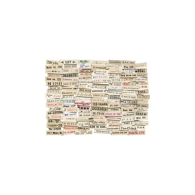 Idea-Ology Ephemera Snippets 119/Pkg-Number Strips -TH94222