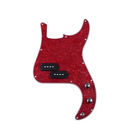 ROZILO Red Pearl Pre-wired Bass Pick Guard Loaded P Bass Pickguard for Precision P Bass
