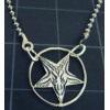 Baphomet Necklace NEW Sterling Silver Pentagram Vintage Pendant Goat Pentacle