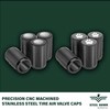 STEEL HAWK Engraved Precision CNC Machined Stainless Steel Extended Knurled