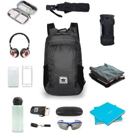 Mochila Ligera y Compacta para Viaje, Mochila Plegable 20L, Impermeable y Ligero. Mochila Impermeable, Mini Mochila, Adecuado para Viajes, Deportes al Aire Libre, Camping, Mochilero