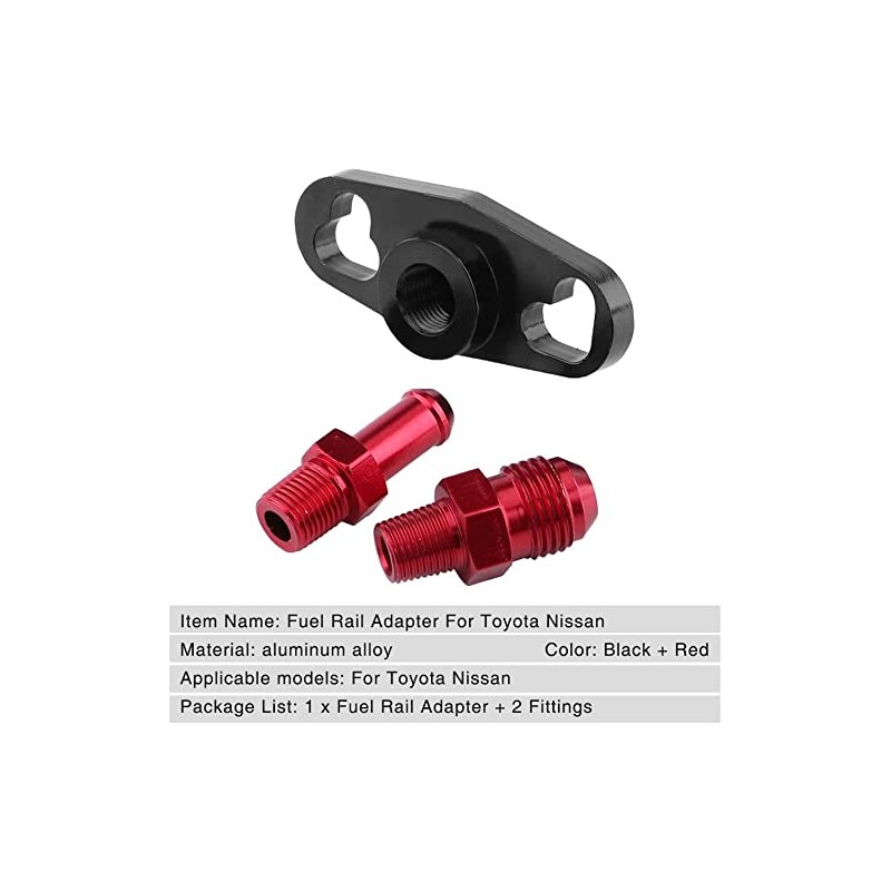 Tiardey Car Fuel Rail Adapter, Fuel Rail Pressure Regulator Adapter