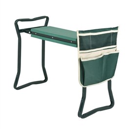 WFLNHB Garden Kneeler and Seat Stool Bench Foldable Kneeler Portable Garden Folding Stool with Tool Pouch and Soft Kneeling Pad