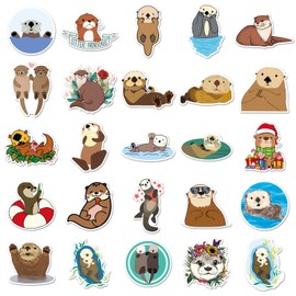 50 Pcs Otter Stickers,The Eurasian River Otter Graffiti Stickers,Vinyl Waterproof Sticker for Kids Teens Girls,for Phone Laptop Water Bottles Skateboard Computer Phone Luggage Guitar Car Gifts Sticker