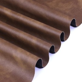 HGUAN Tela de piel sintética de color café cálido, suave, de color liso, 30 x 135 cm, para manualidades hechas a mano, aretes de piel, proyectos de co