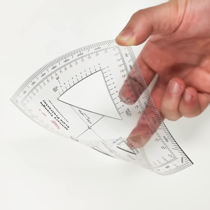 CYA Military Map Protractor Coordinate Scale Map for Land Navigation,